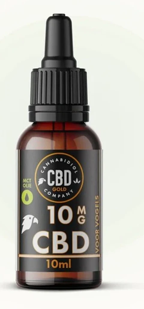 Eigen Cannabidiol Company flesje: CBD MCT-olie voor vogels, 10 mg CBD, 10 ml