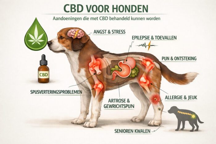 CBD olie voor honden bij angst, pijn en gewrichtsproblemen
