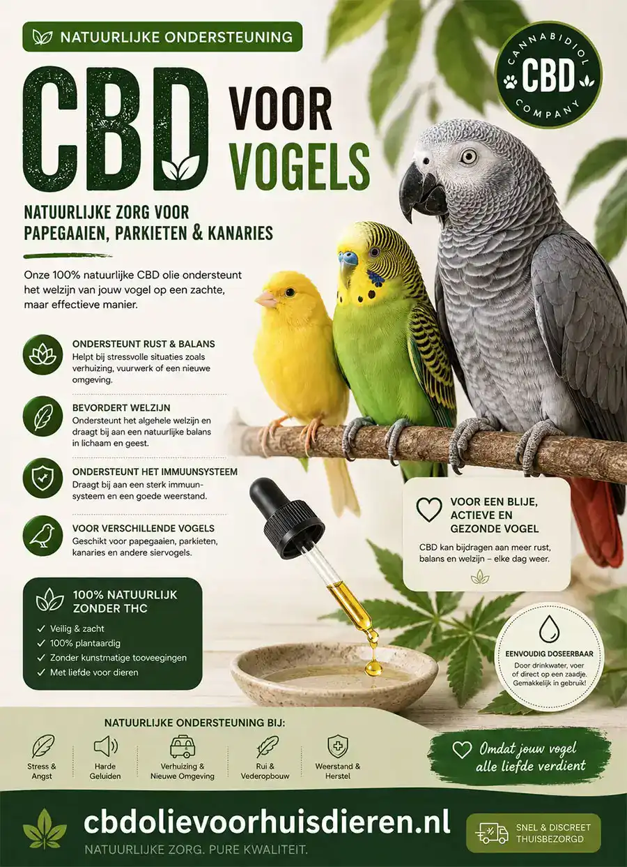 CBD olie voor vogels – biologisch & veilig