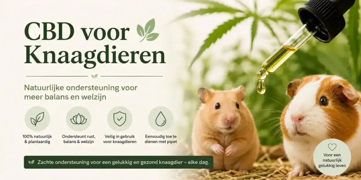 Cavia en konijn ontspannen na gebruik van CBD olie